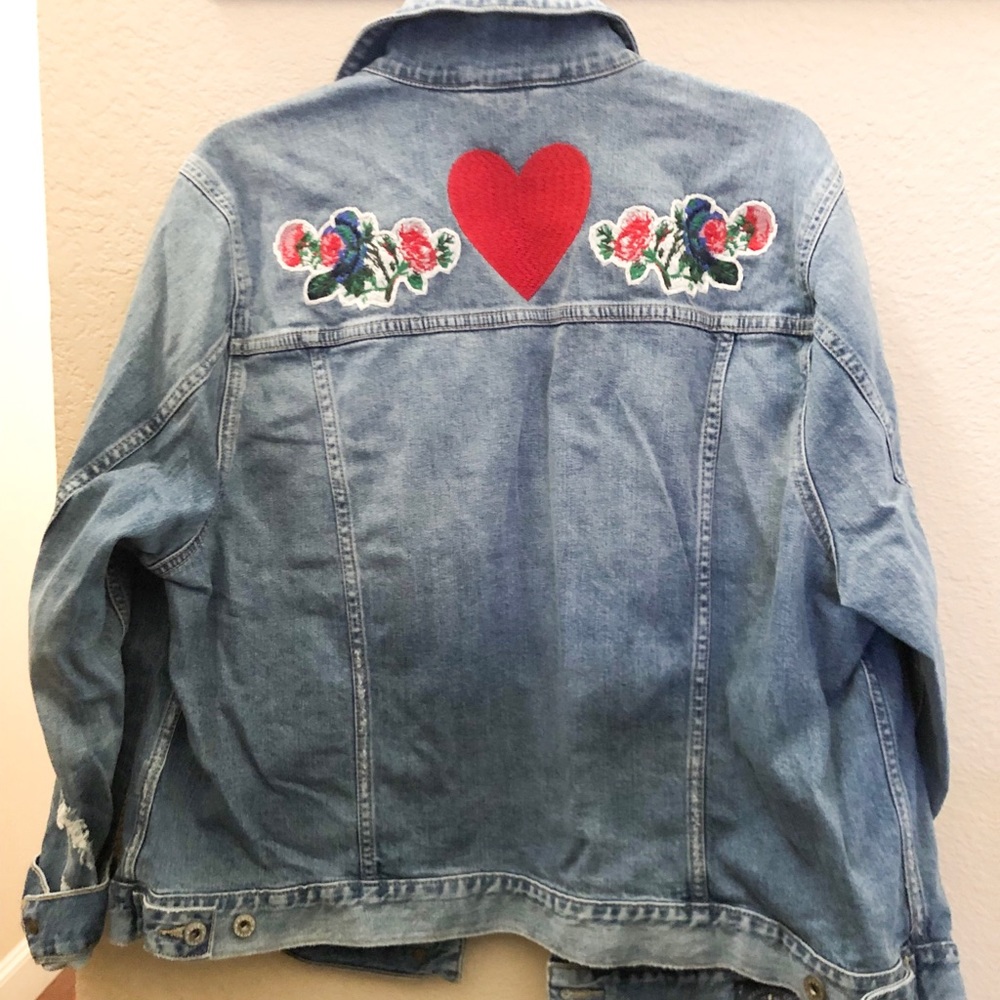 Jean jacket with embroidery!